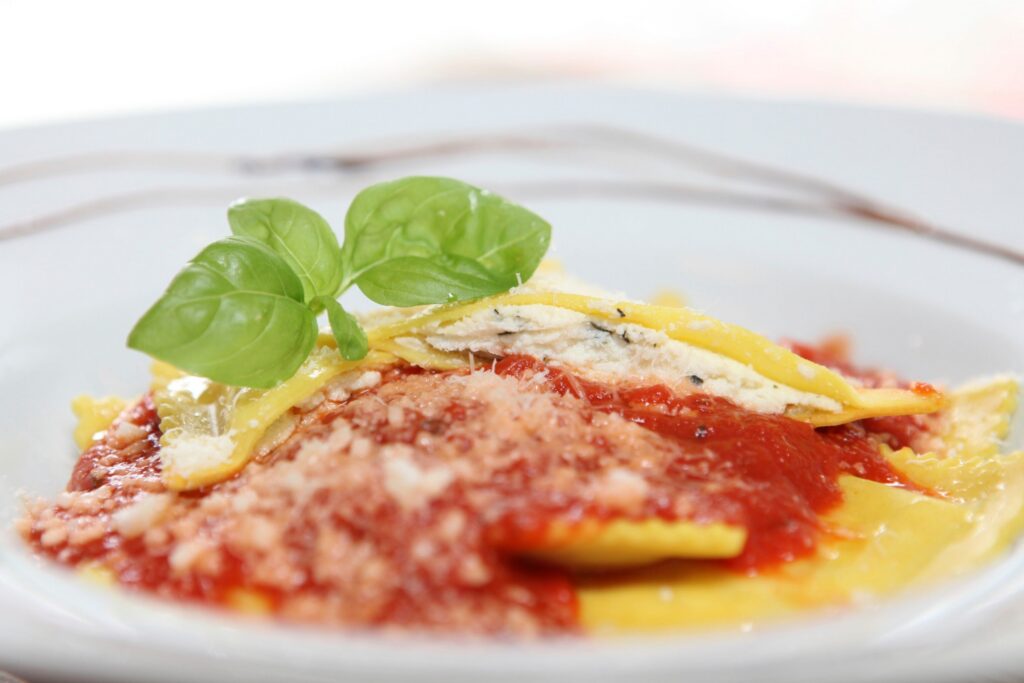 Ravioli im Bistro