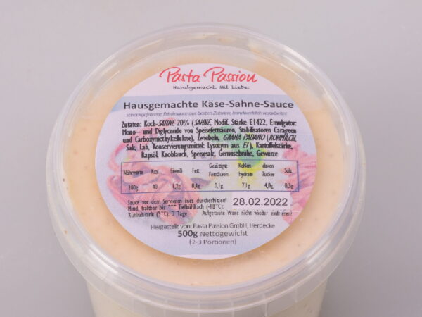 Käse-Sahne-Sauce, tiefgekühlt